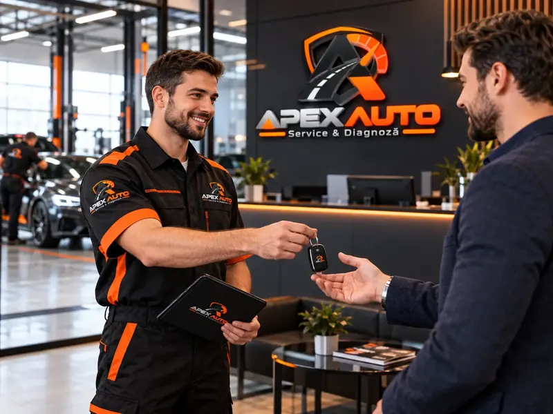 Predarea mașinii către client la APEX AUTO